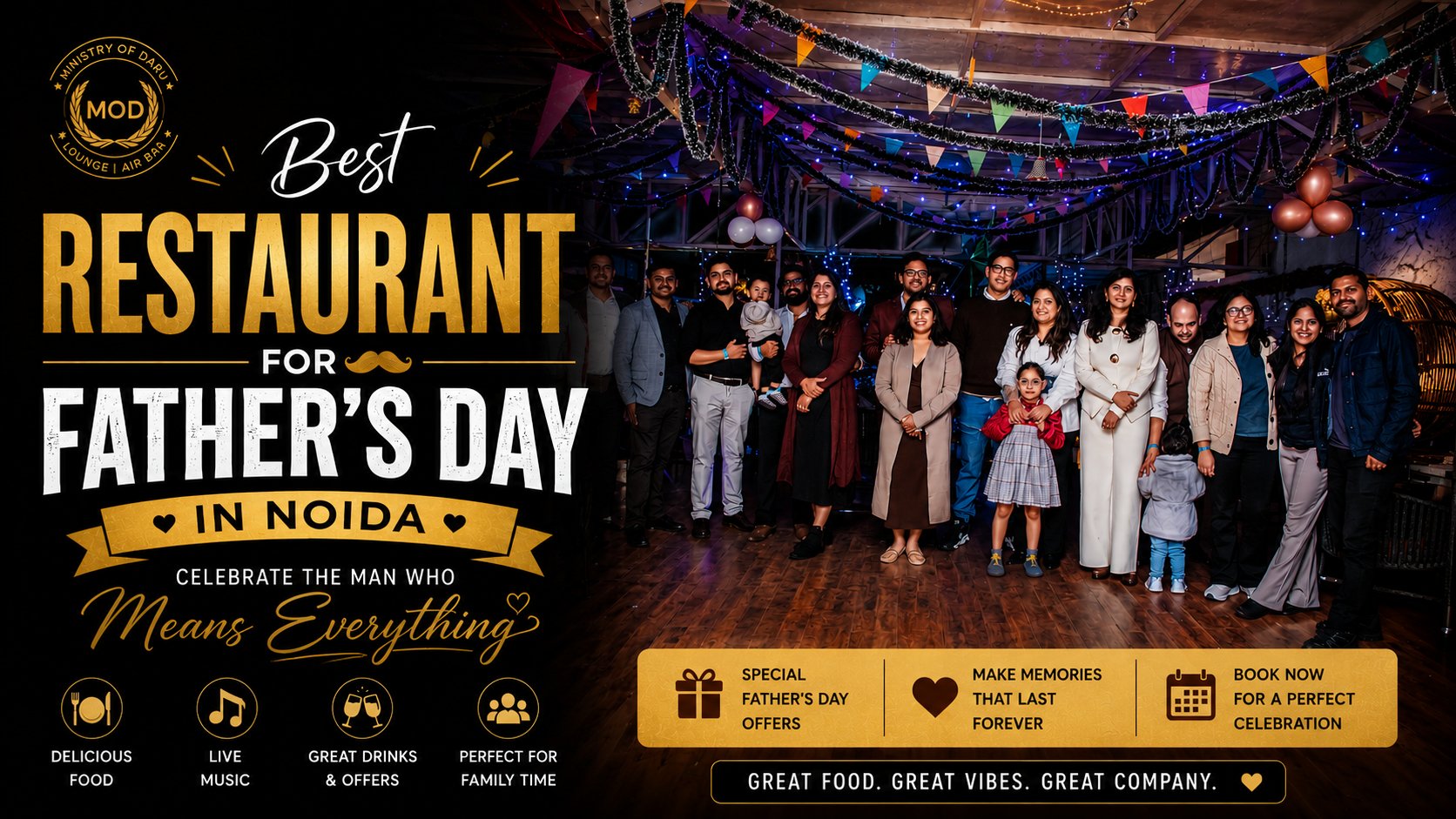 Best Restaurant for Father's Day in Noida